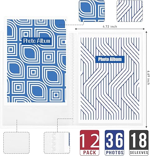 Miniatura 2 de Sinmoe Mini álbum de fotos de 12 piezas de 4 x 6 con capacidad para 36 fotos, pequeño libro de fotos de 4 x 6 pulgadas para graduación, boda,