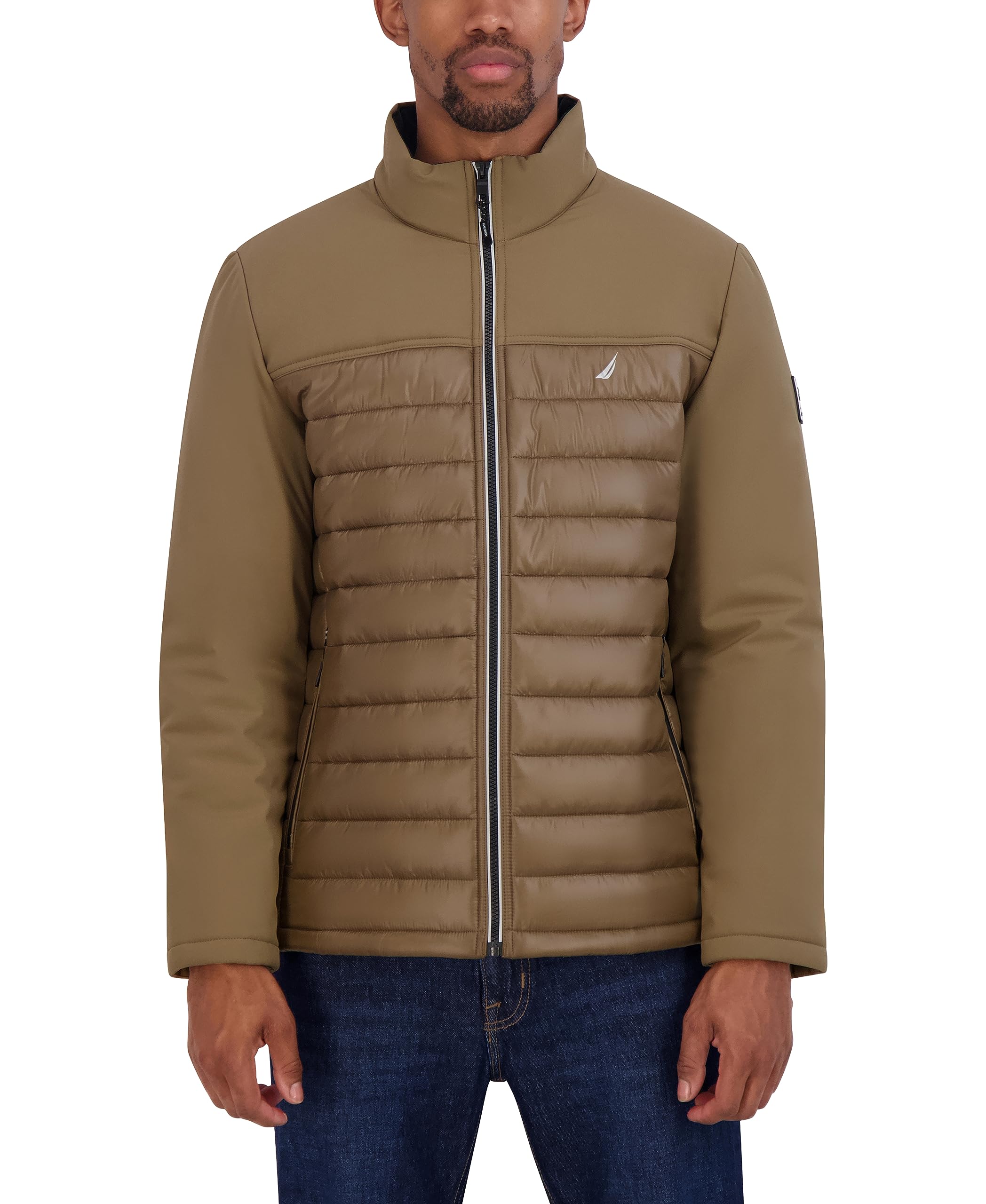 Nautica Men's Lightweight Fleece Lined Softshell Jacket