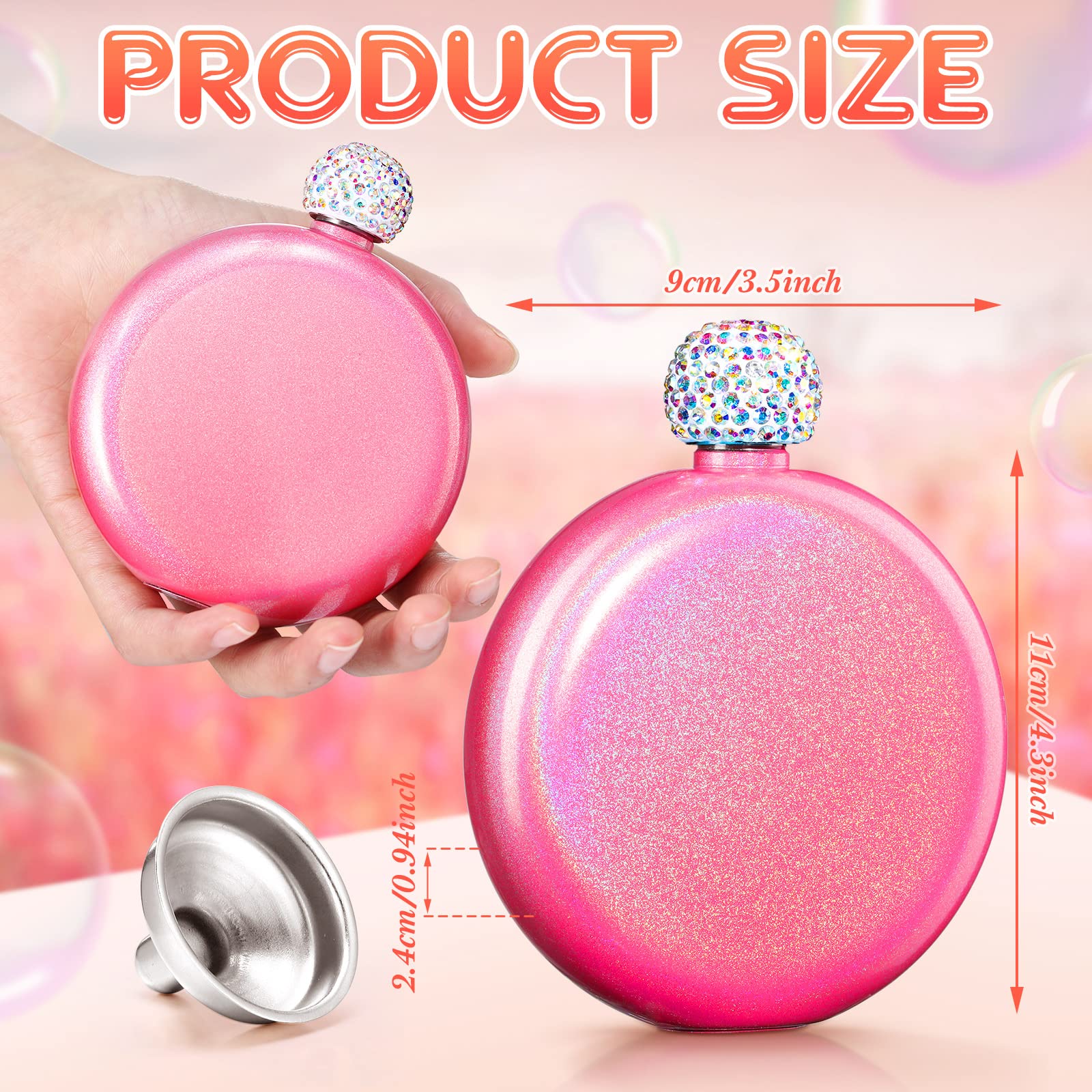 Groomsmen Gifts 4Pcs Liquor Flask For Women, Oz Stainless Steel