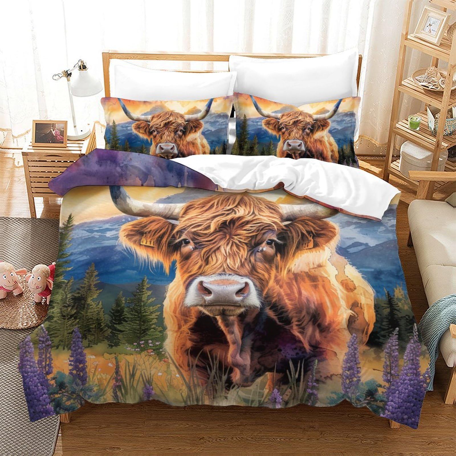 Housse de couette respirant et parure de literie double 200x200cm souple