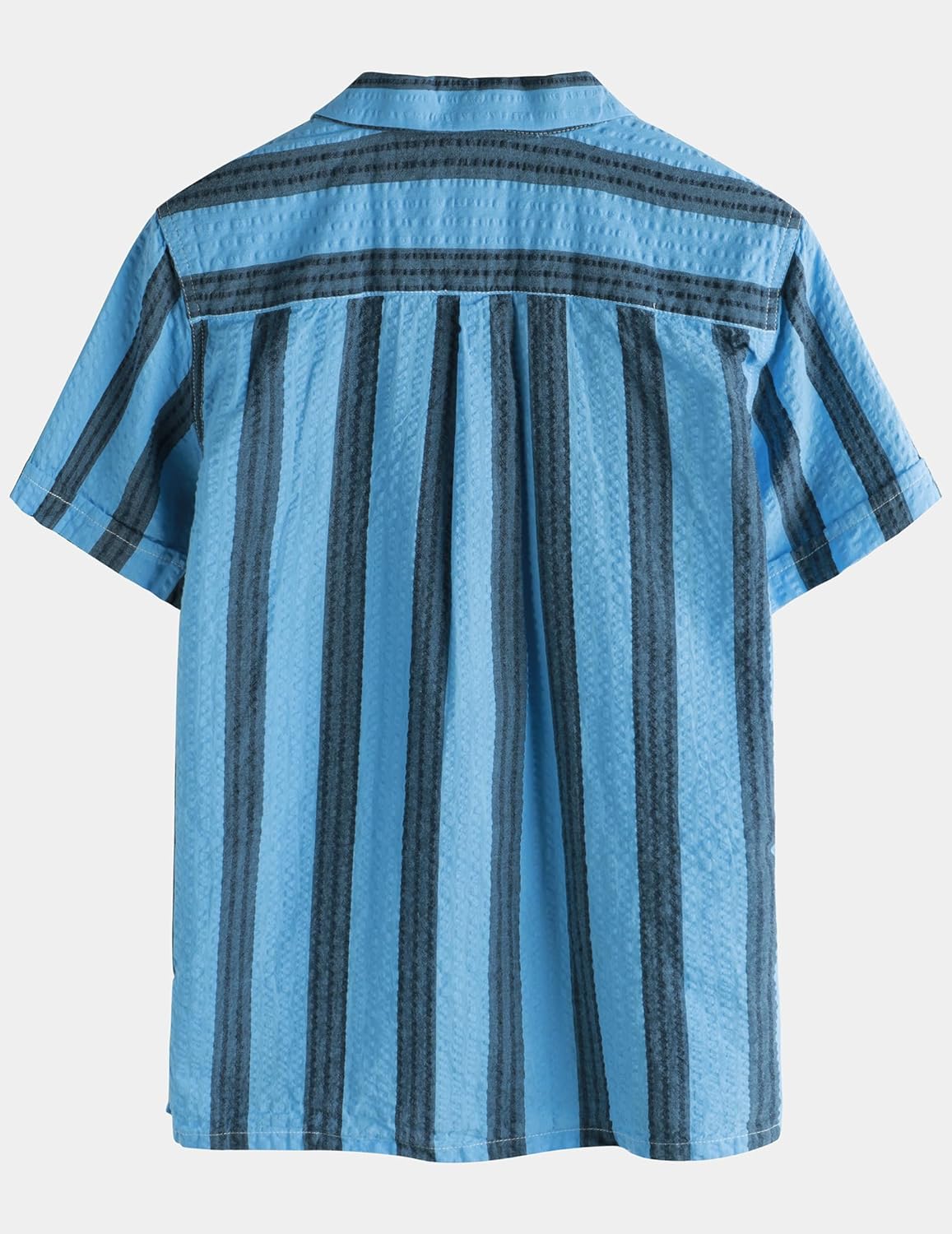 VATPAVE Boys Button Down Shirt Short Sleeve Casual Hawaiian Shirt Cuban Collar Summer Beach Shirts with Pocket - Image 3