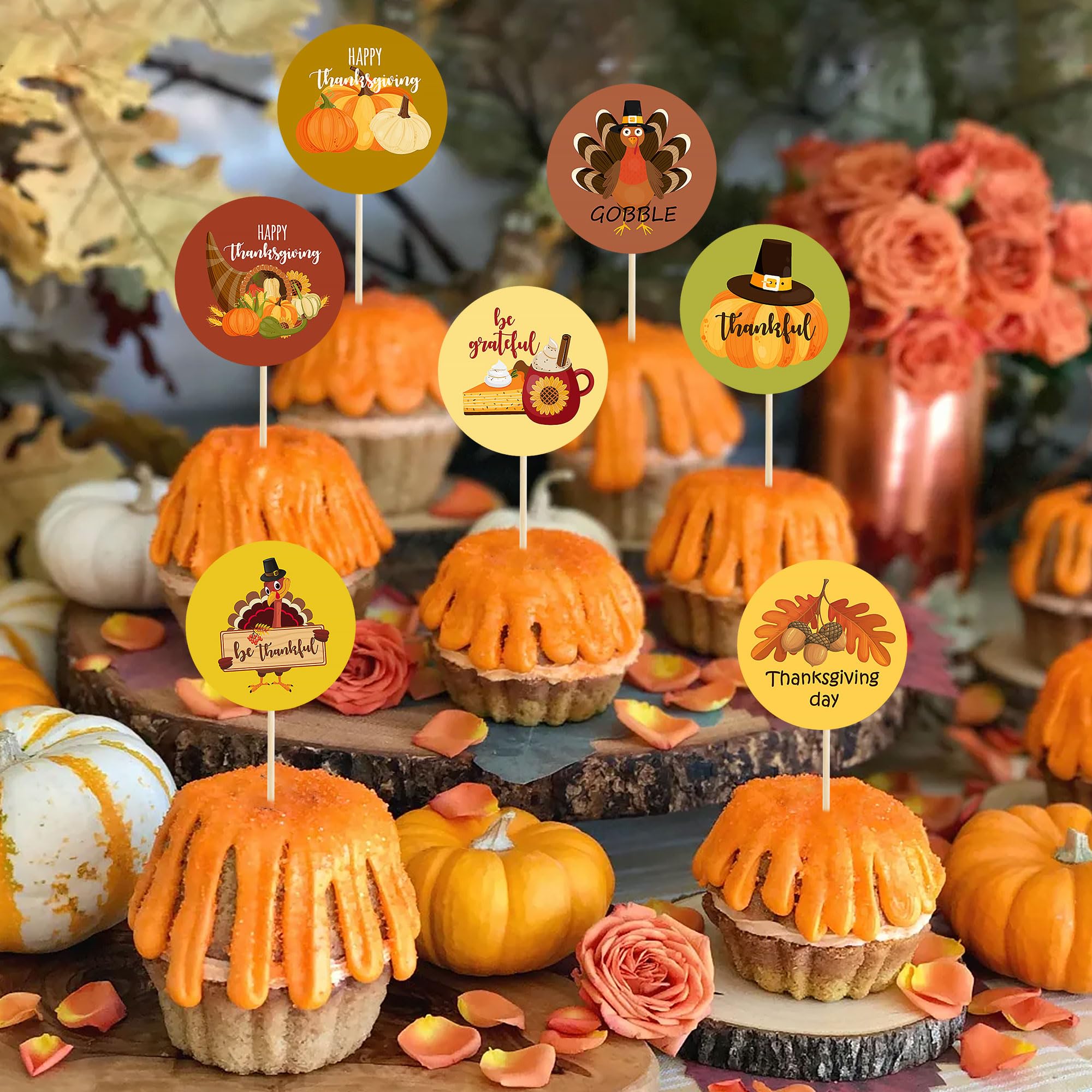 50PCS Thanksgiving Stickers For Kids Fall Waterproof Vinyl Stickers For Water Bottles Laptop Cup...