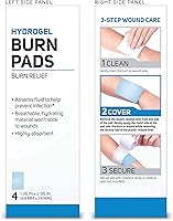 Vista 8 de Care Science Hydrogel Sterile Burn Dressing Bandage Pads for Burn Relief, 4 ct Instant Cooling Relief for Minor Burns & Wounds
