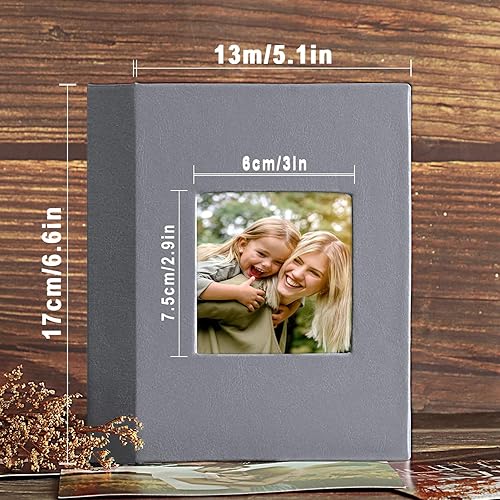 Miniatura 4 de Ywlake Álbum de fotos de 4 x 6, 50 unidades, mini libros de fotos de cuero de pequeña capacidad, cada paquete tiene capacidad para 50 cargadores