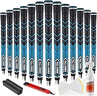 Vista 1 de Puños de golf de goma, paquete de 13 unidades, de alta tracción, antideslizantes, textura avanzada, elige entre 13 puños o 13 puños con kit