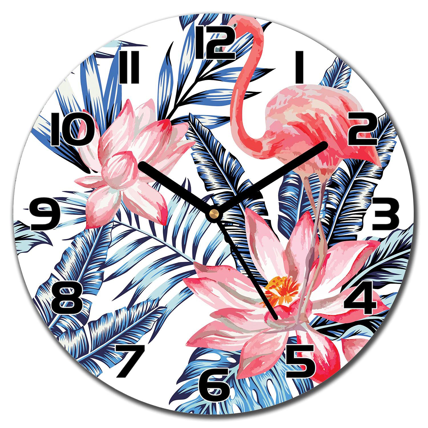 Horloge en verre lisible de 30 cm pour decorer et moderniser un mur de cuisine sombre