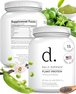 Vanilla Protein Powder - 454g of Plant-Based Protein with 21g of Vegan Protein per Scoop - 15 Servings of Low Sugar Protein Powder for Women & Men
