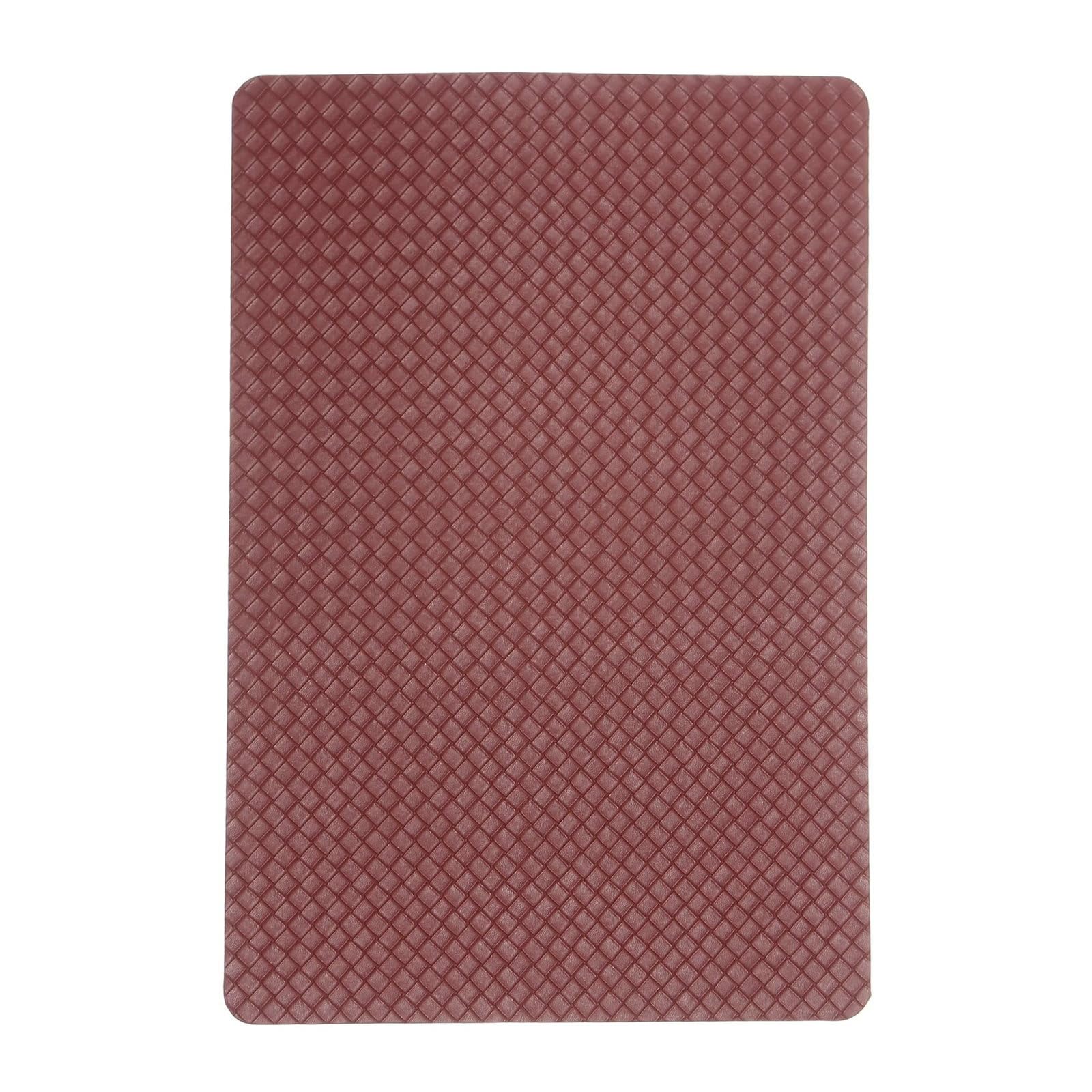 Manteles individuales de aspecto de piel trenzada, color rojo, 30 x 45 cm, para casa, cocina y hotel, 8 manteles individuales modernos