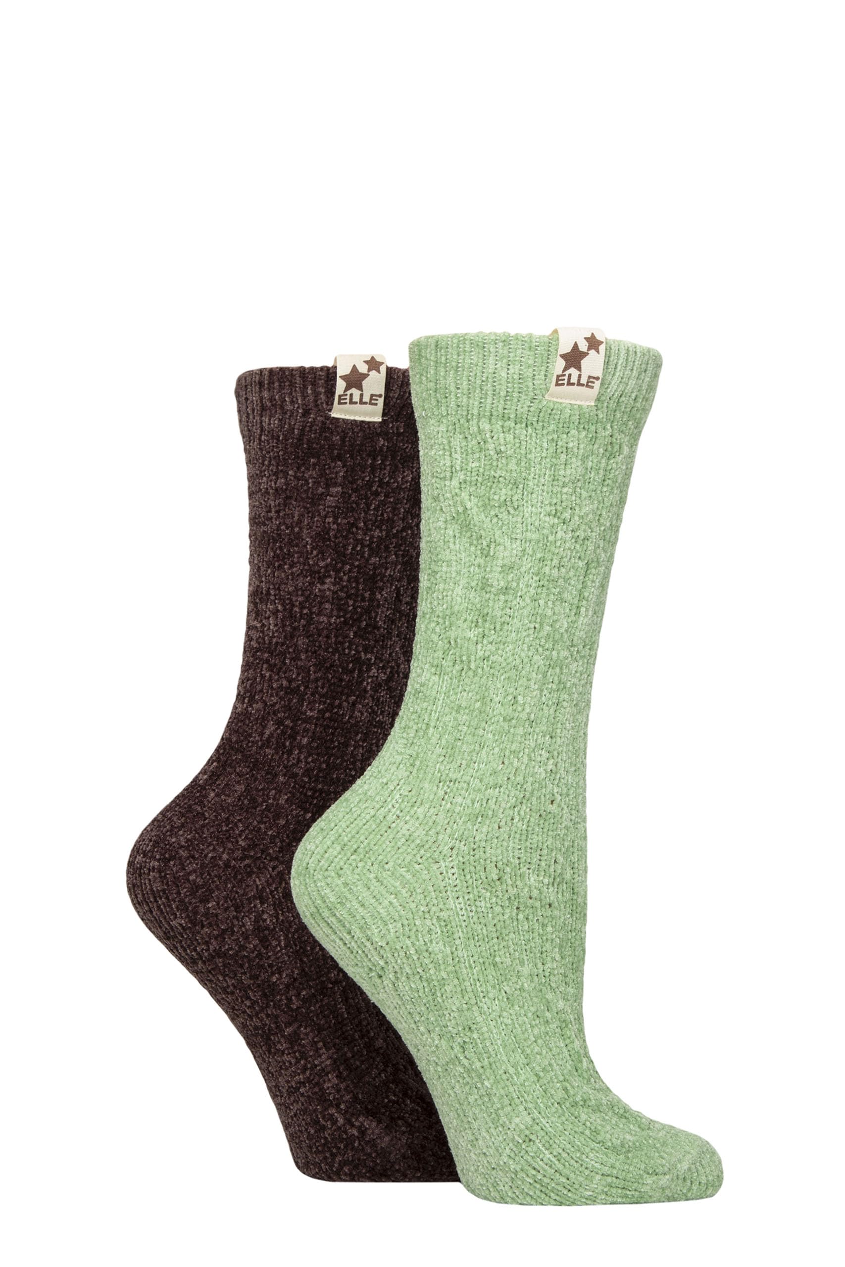 Elle Women's Forager Chenile Boot Socks - Soft And Cosy Cable Knit In A Multipack Of 2 For Walking, Hiking And The Outdoors Size 4-8 (Uk, Numeric, 4, 8, Regular, Regular, )