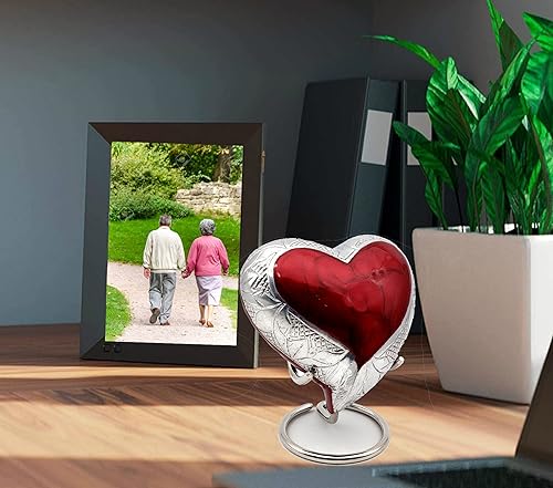 Miniatura 6 de Urna de recuerdo con forma de corazón, pequeña urna de cremación hecha a mano para cenizas, homenaje a tu ser querido, perfecta para adultos y