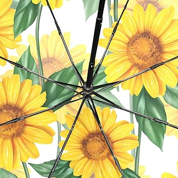 ワンダフルワールド　ひまわりとチェック柄折りたたみ傘 傘 名画折りたたみ傘～晴雨兼用～(ゴッホ「ひまわり」) 日傘