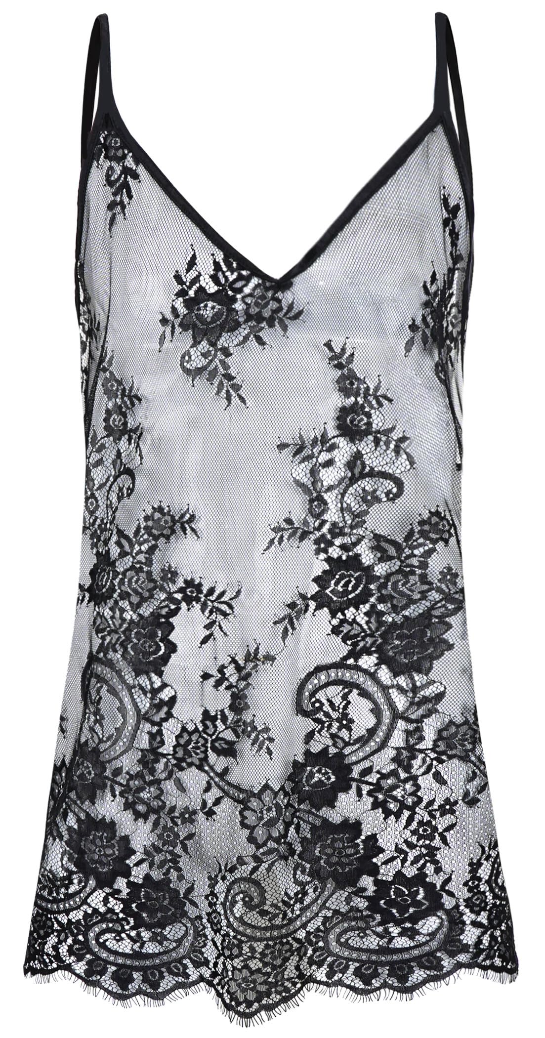 AIEOE Robe de nuit sexy en dentelle pour homme - Sous-vêtements transparents - Ultra fine et extensible - Taille unique