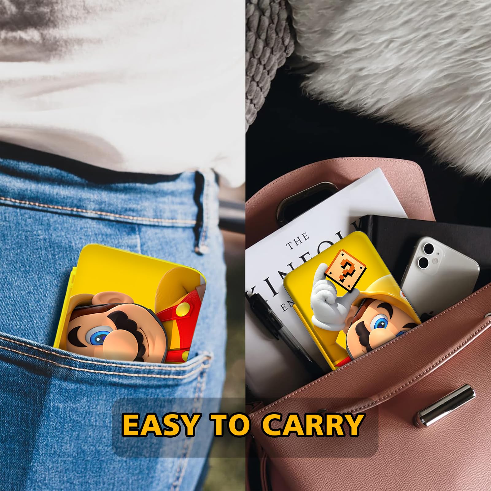 doepeBAE Switch - Custodia per carte da gioco compatibile con Nintendo Switch, porta carte da gioco, nuova custodia protettiva sottile portatile con 48 slot per schede da gioco e 48 slot per schede TF