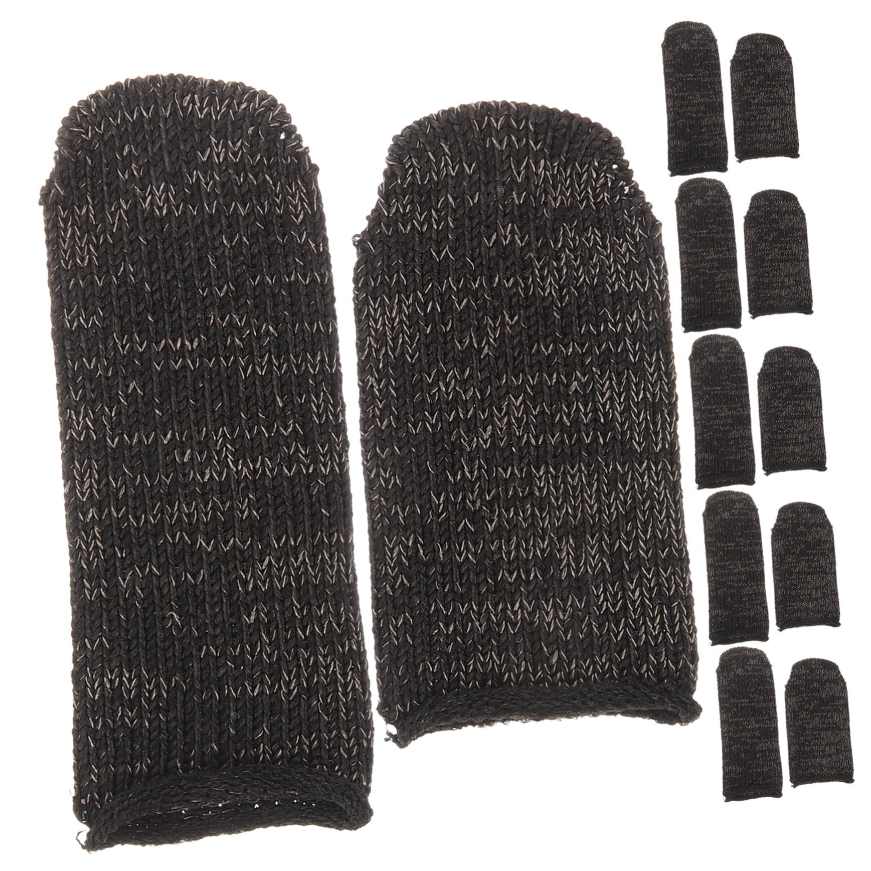 BESPORTBLE 6pcs Cut-Resistant Protectors Anti-Cut Fingertips Covers Polyester Glove Set