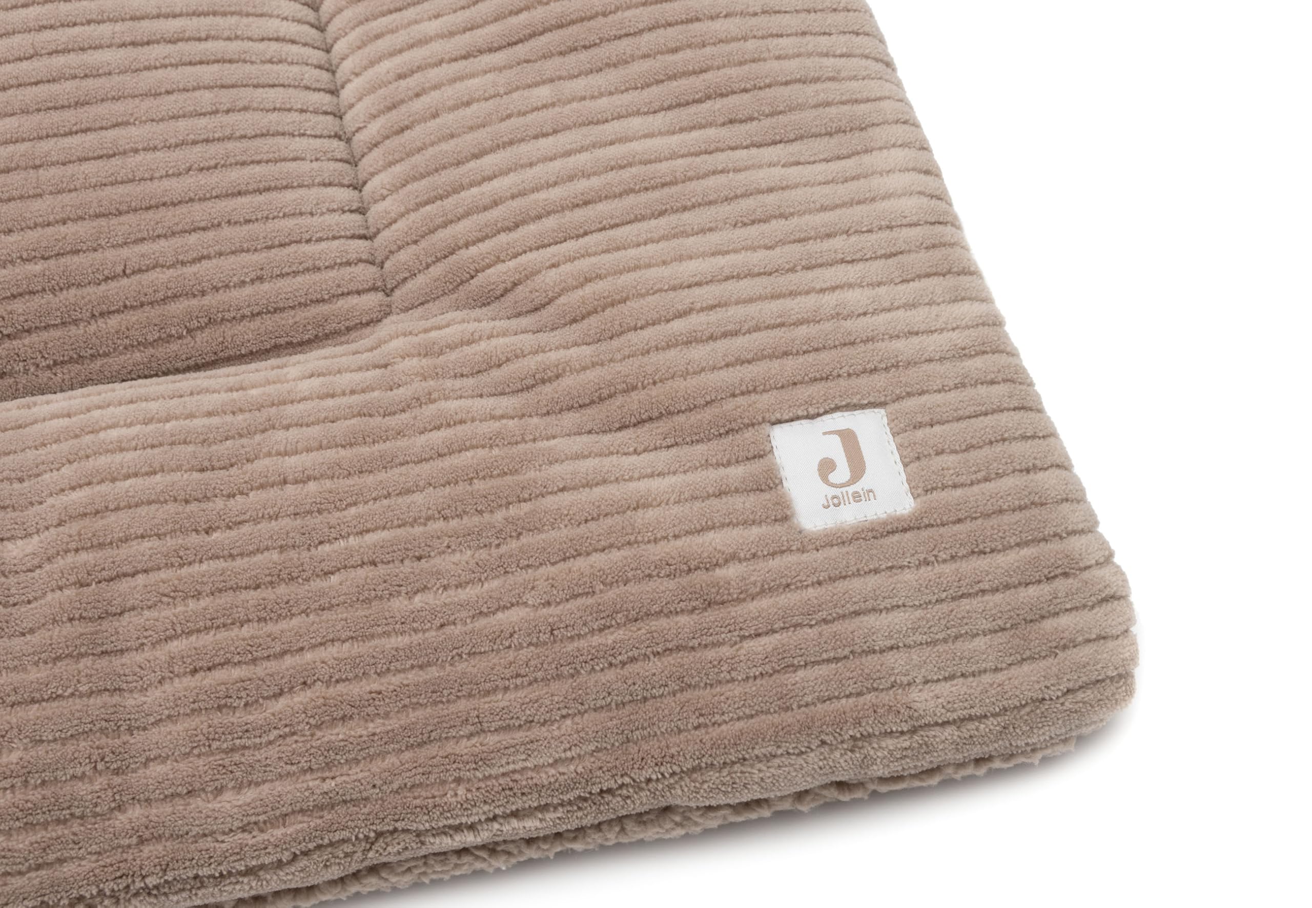Jollein Tapis de Jeu Bébé - Cloudy Rib - Milky Coffee - Pour Parc Bébé - 75x95 cm - Certifiée OEKO-TEX - Tapis d’Éveil