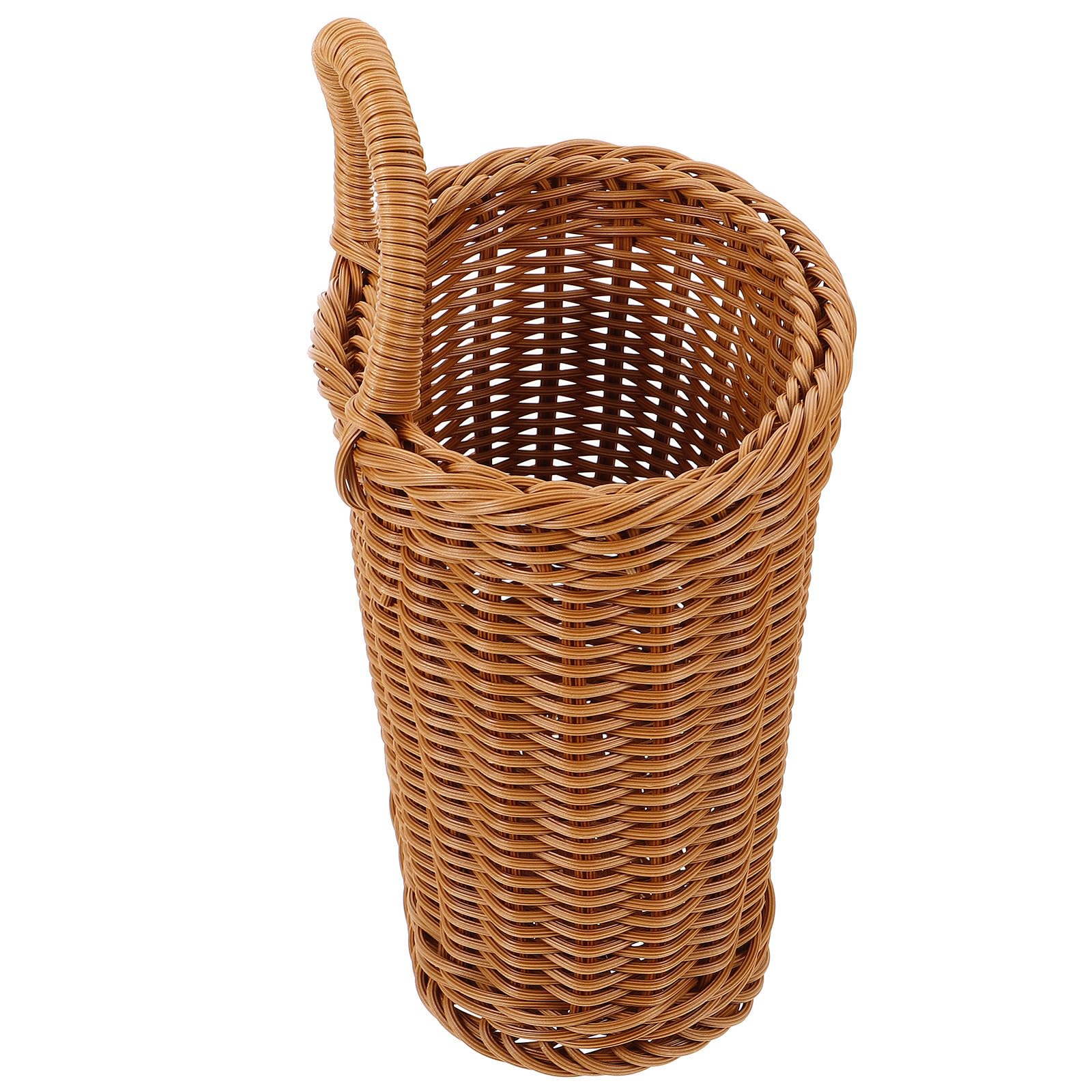 Cesta colgante de pared EXCEART de imitación ratán ovalada grande para almacenaje decorativo