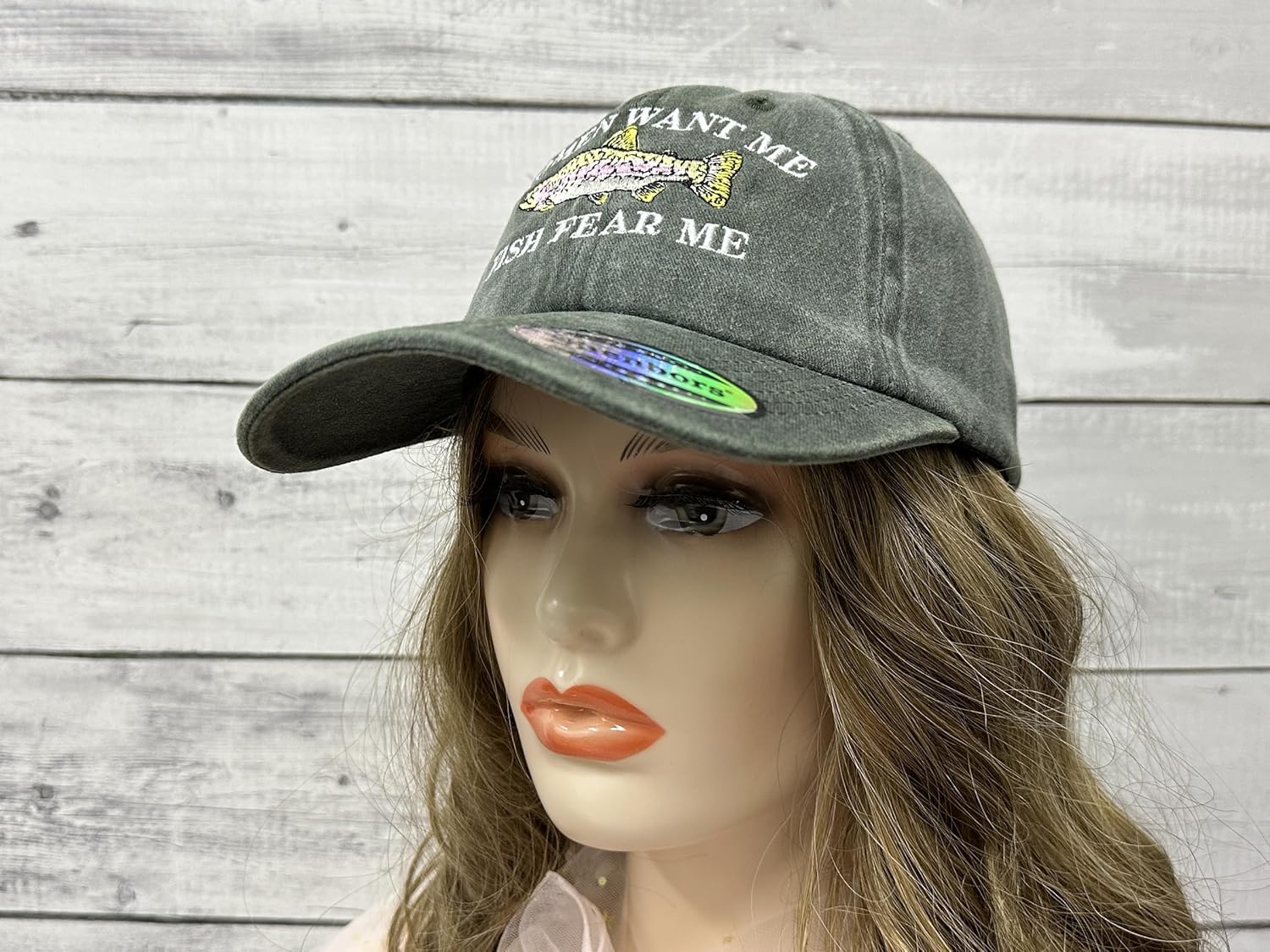 Embroidered Women Want Me Fish Fear Me Hats - Image 6