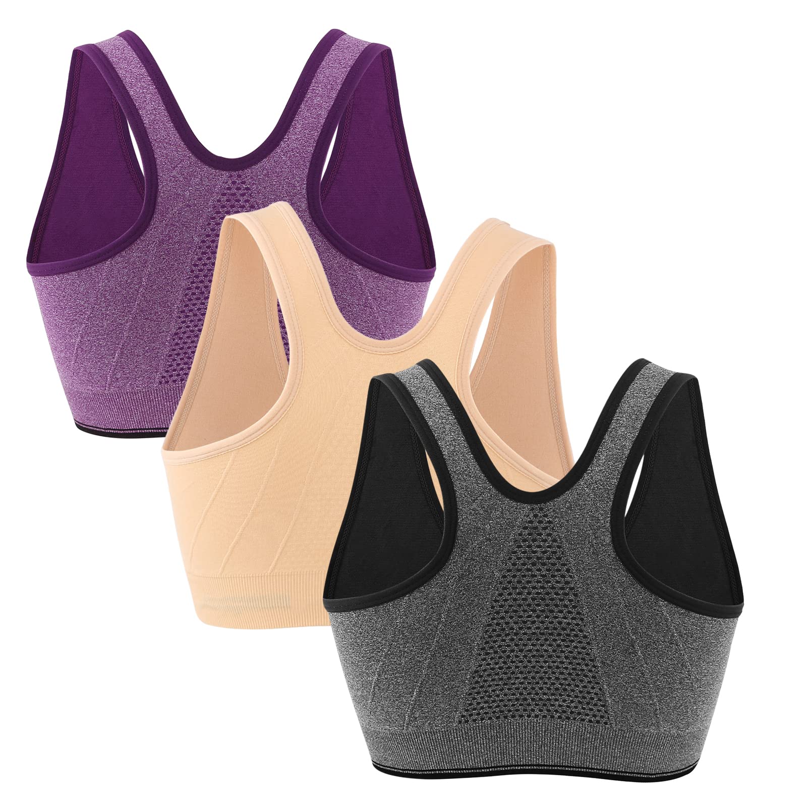 Reggiseno sportivo post-operatorio con cerniera anteriore, reggiseno push-up, da corsa, imbottiture rimovibili per fitness, jogging, yoga