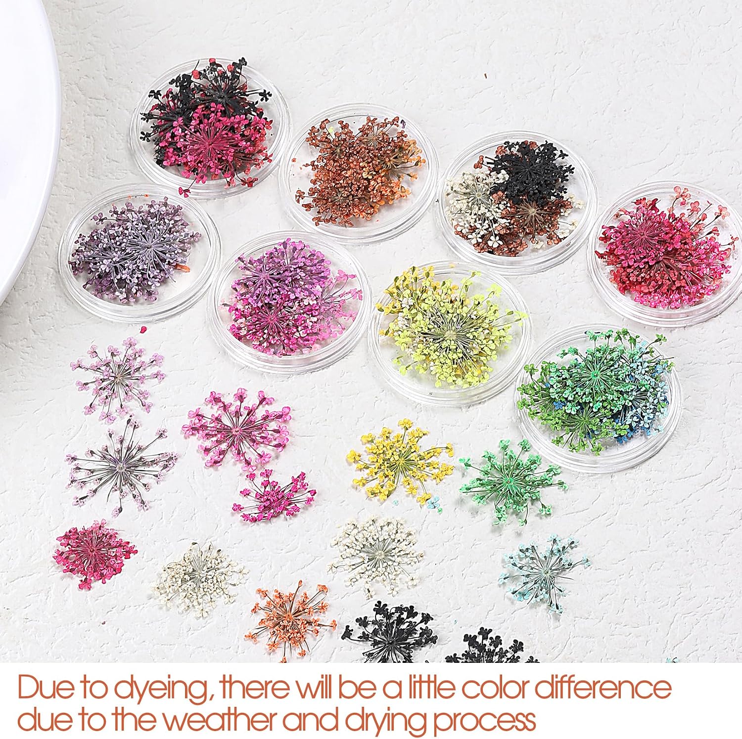 Pressed Dry Flowers Nail Decoration Kit 8 Boxes Colorful Tiny Floral Petal Nail Art Supplies Real Natural Lace Flower for Nail Art Designs 3D Gypsophila Accessories for DIY Manicure & Resin Crafts