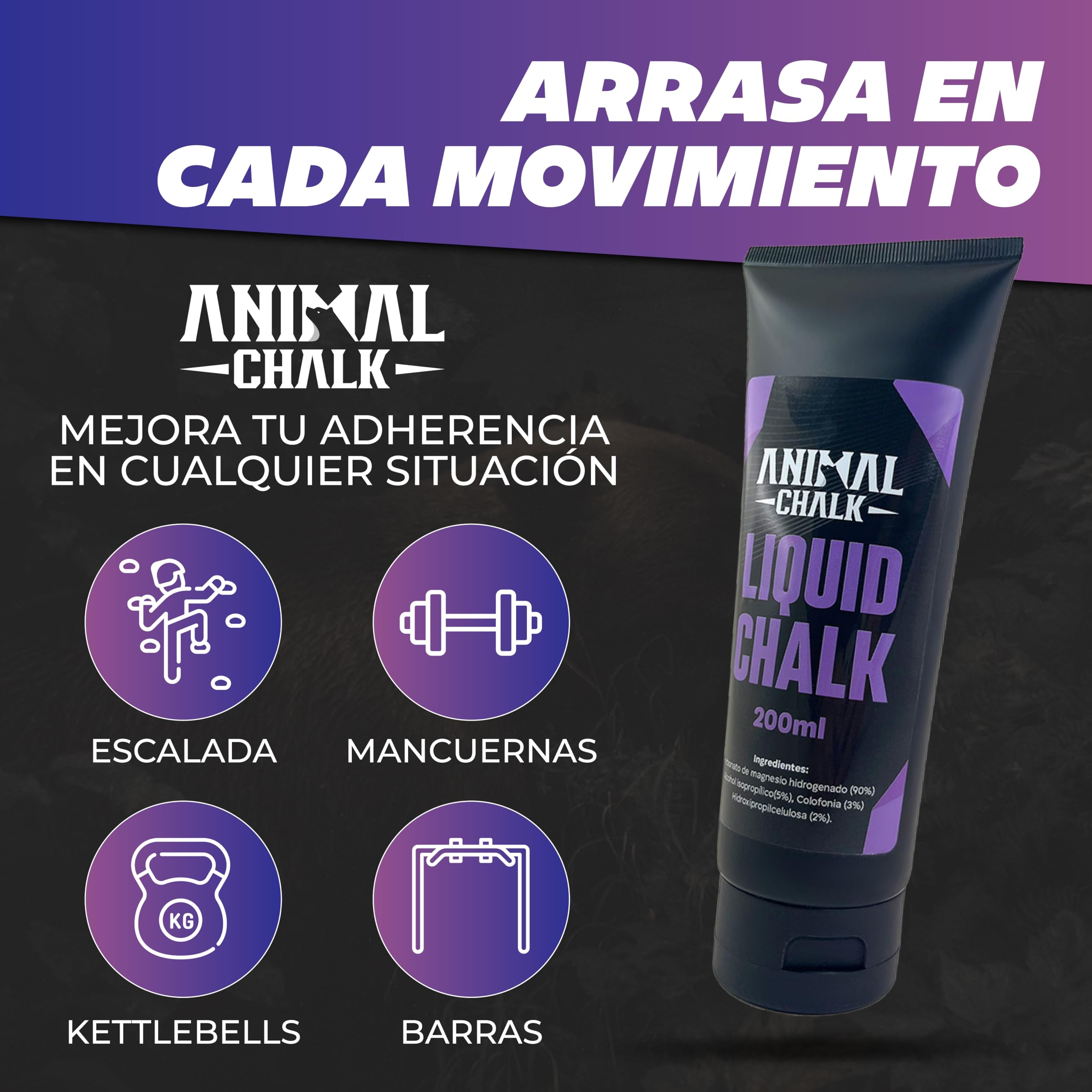 Magnesio Líquido Carbonato de Magnesio 200ml para Gimnasio Crossfit Escalada Levantamiento de Pesas Agarre