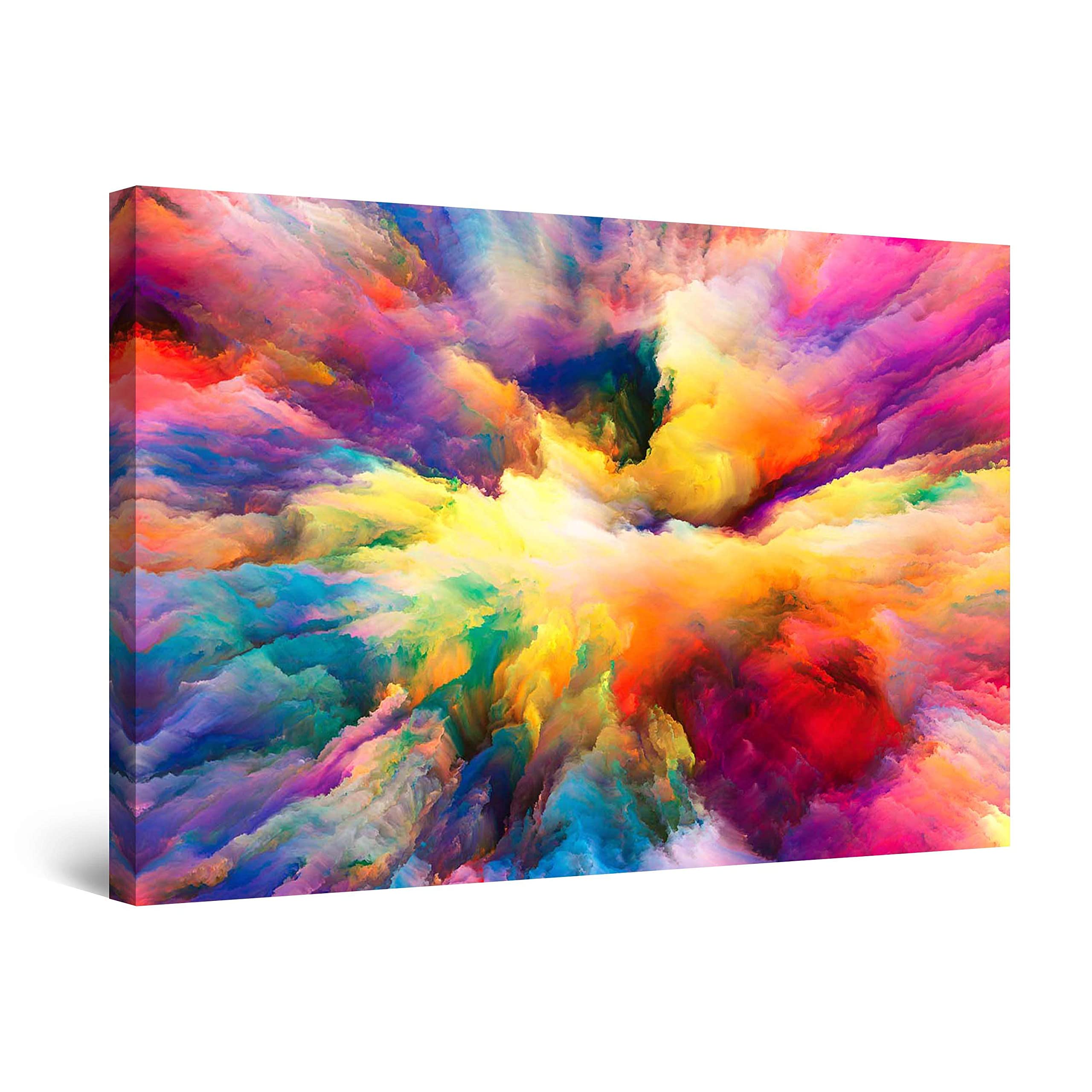 Startonight Canvas Wall Art Abstract - Color Clouds - Artwork Large Painting Stretched and Framed Print, Modern Artwork for Bedroom or Living Room