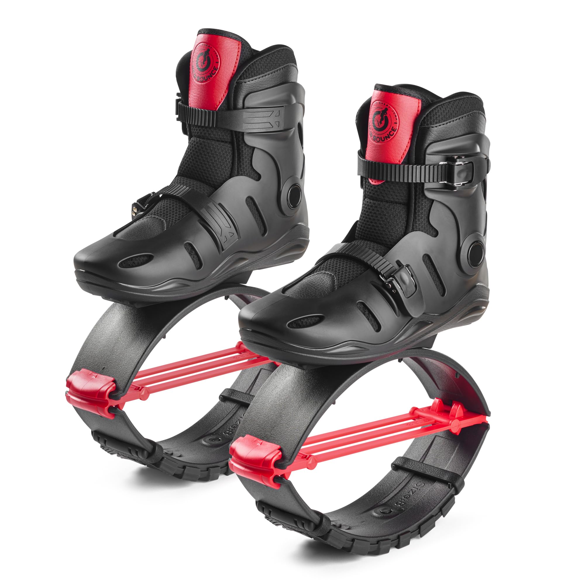 New Bounce Jumping Shoes for Adults – Kangaroo Jump Boots for Fitness & Fun, Adjustable Bounce Shoes for Men & Women, Indoor & Outdoor Rebound Exercise, Up to 245Lbs. (Red)