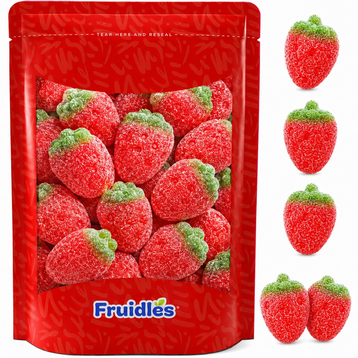 Amazon.com: Fruidles Sour Wild Strawberry Gummy Candy, Soft Chewy