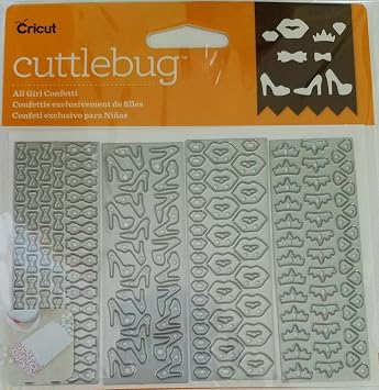 Cricut Cuttlebug All Girl Confetti 4 assorted Cut & Emboss Dies