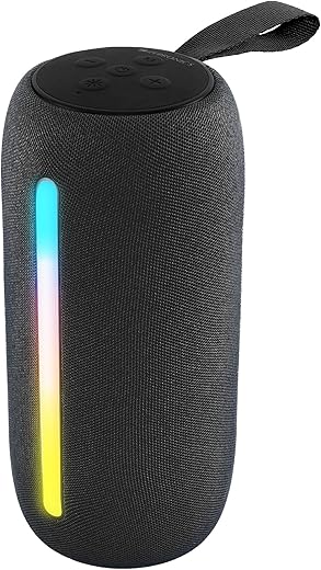 ZEBRONICS Sonic POD 20, Portable Bluetooth Speaker, 10 Watts, Upto 15 Hours Playback, RGB LED, Call Function, Fabric Finish with Carry Loop, BTv5.3…