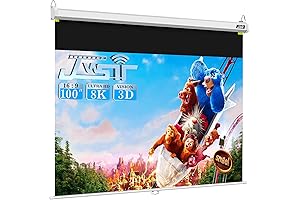 JWSIT Pull Down Projector Screen: 100-Inch Seamless Home Theater Experience