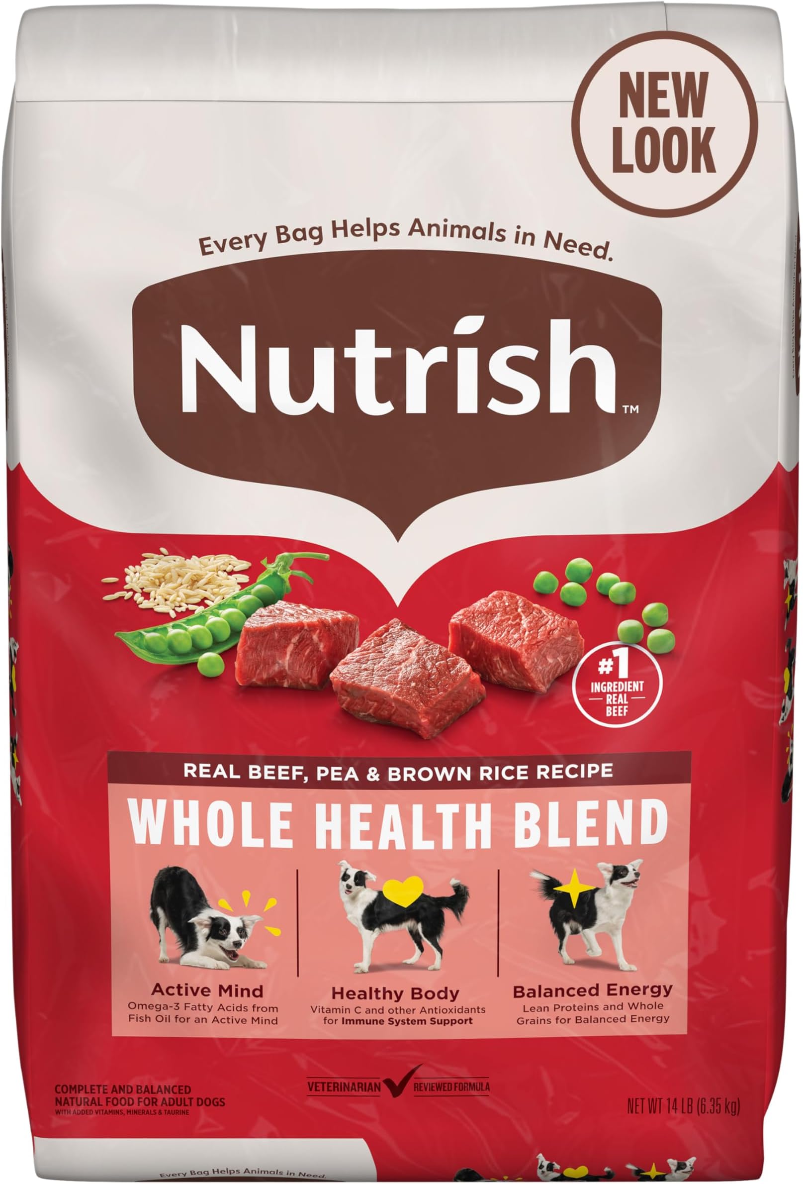 Rachael Ray Nutrish Natural Dry Dog Food, Beef and Brown Rice Recipe, 14 lbs