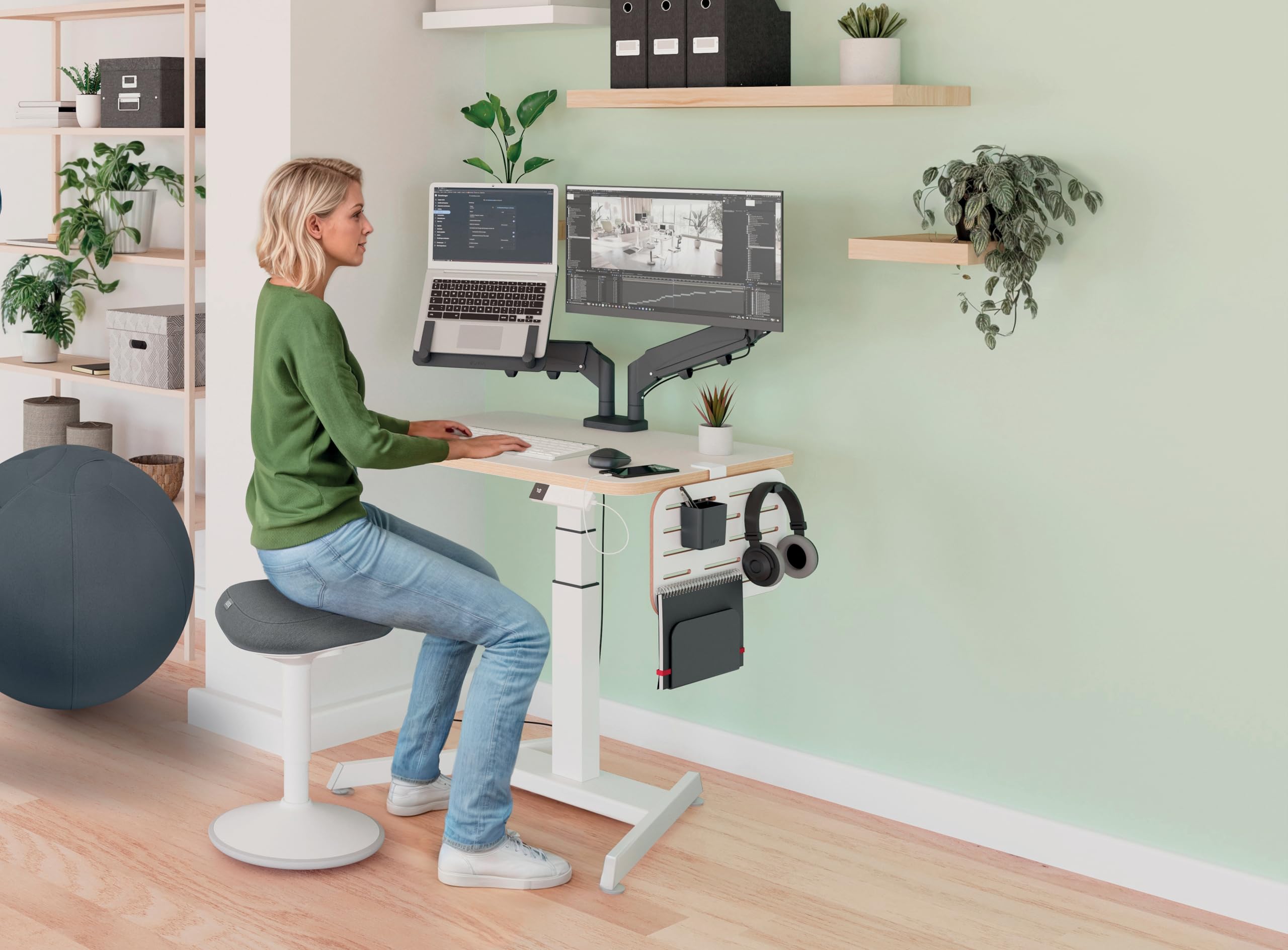 Monitorstandaard Ergo tot 24 inch - Leitz