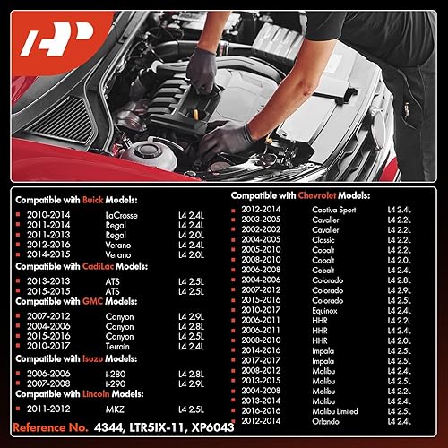 Miniatura 2 de A-Premium 4 bujías de iridio compatibles con Ford Escape, Fusion, Chevrolet Equinox y GMC Terrain y Mazda 3, Buick LaCrosse y Lincoln MKZ, Cadillac