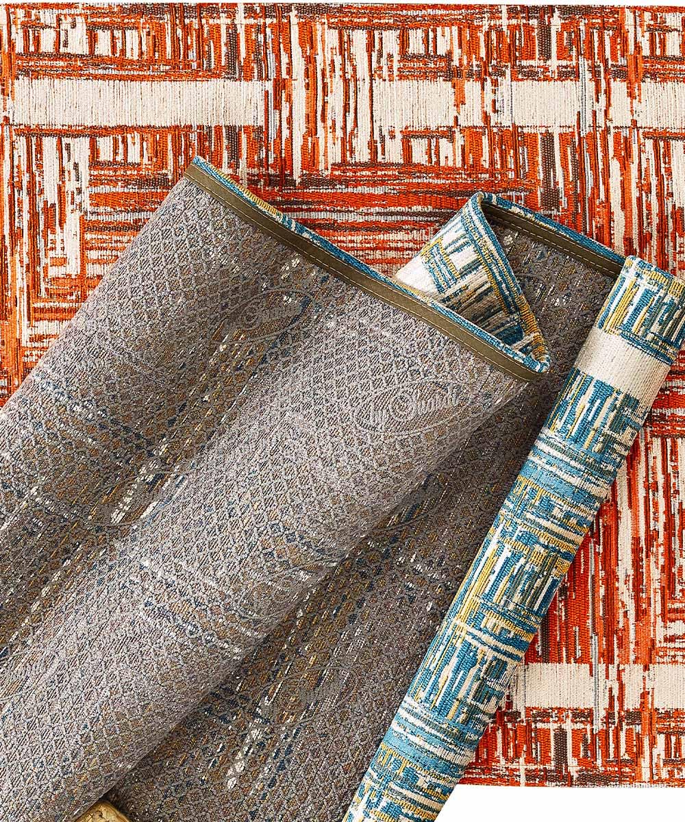 Bangkok Lot de 2 tapis modernes en forme de taupe géométrique abstrait, tapis d'ameublement pour chambre double, descente de lit, lavable, antidérapant, 65 x 110 cm (paire)