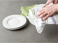 Vista 4 de DII Basic - Colección básica de rizo acanalado para cocina, azul, paños de cocina, 12 piezas