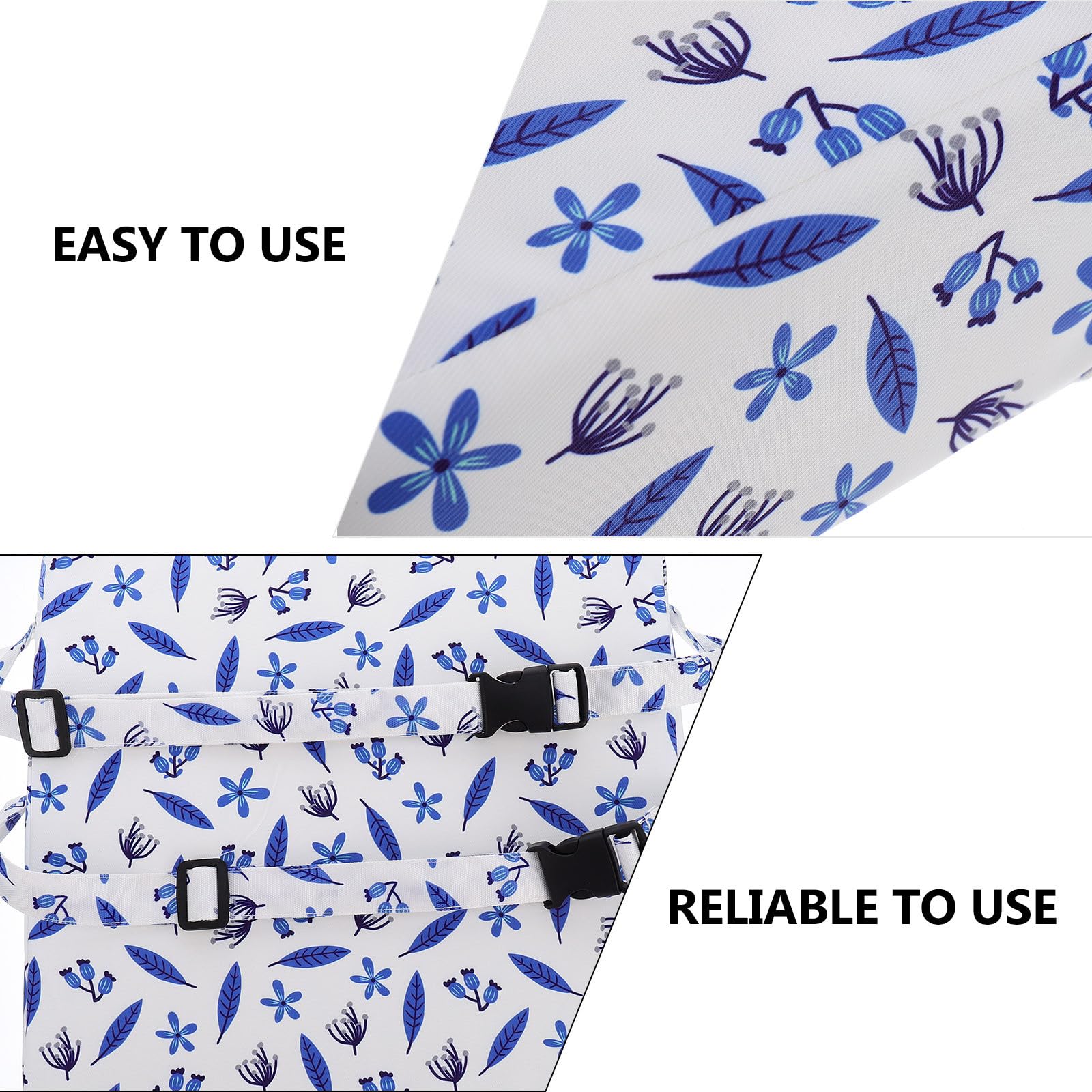 Mikikit Coussin de Siège en Polyester pour Chaise Haute Garçon et Filles Imperméable Sangles Réglables et Facile à Laver pour Repas