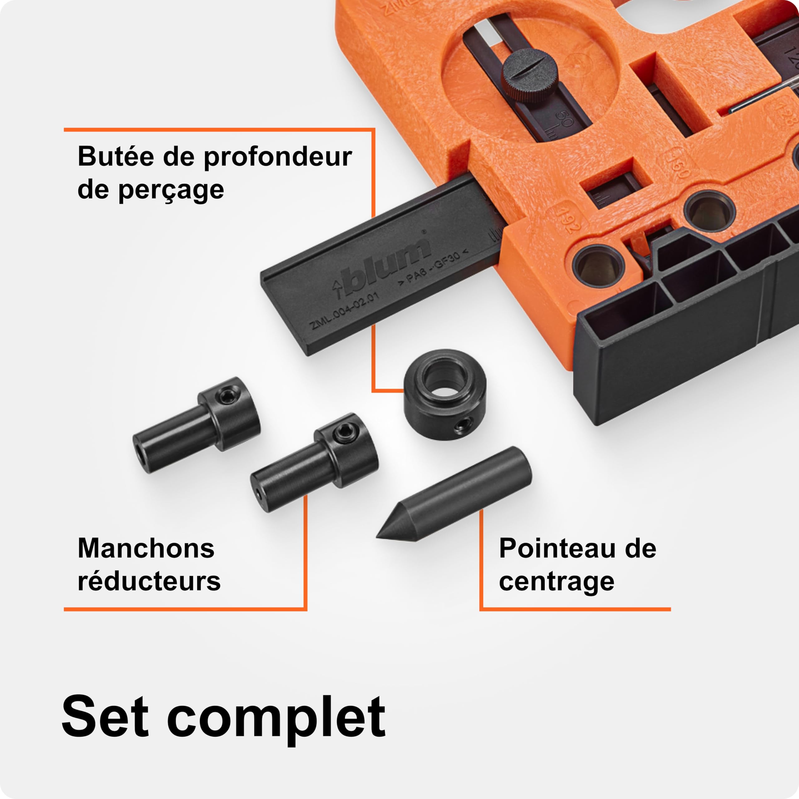 blum gabarit de perçage universel | pour boxsystèmes TANDEMBOX, METABOX, LÉGRABOX et MERIVOBOX et ferrures de façade AVENTOS I gabarit précis pour marquage et pré-perçage des ferrures et tiroirs