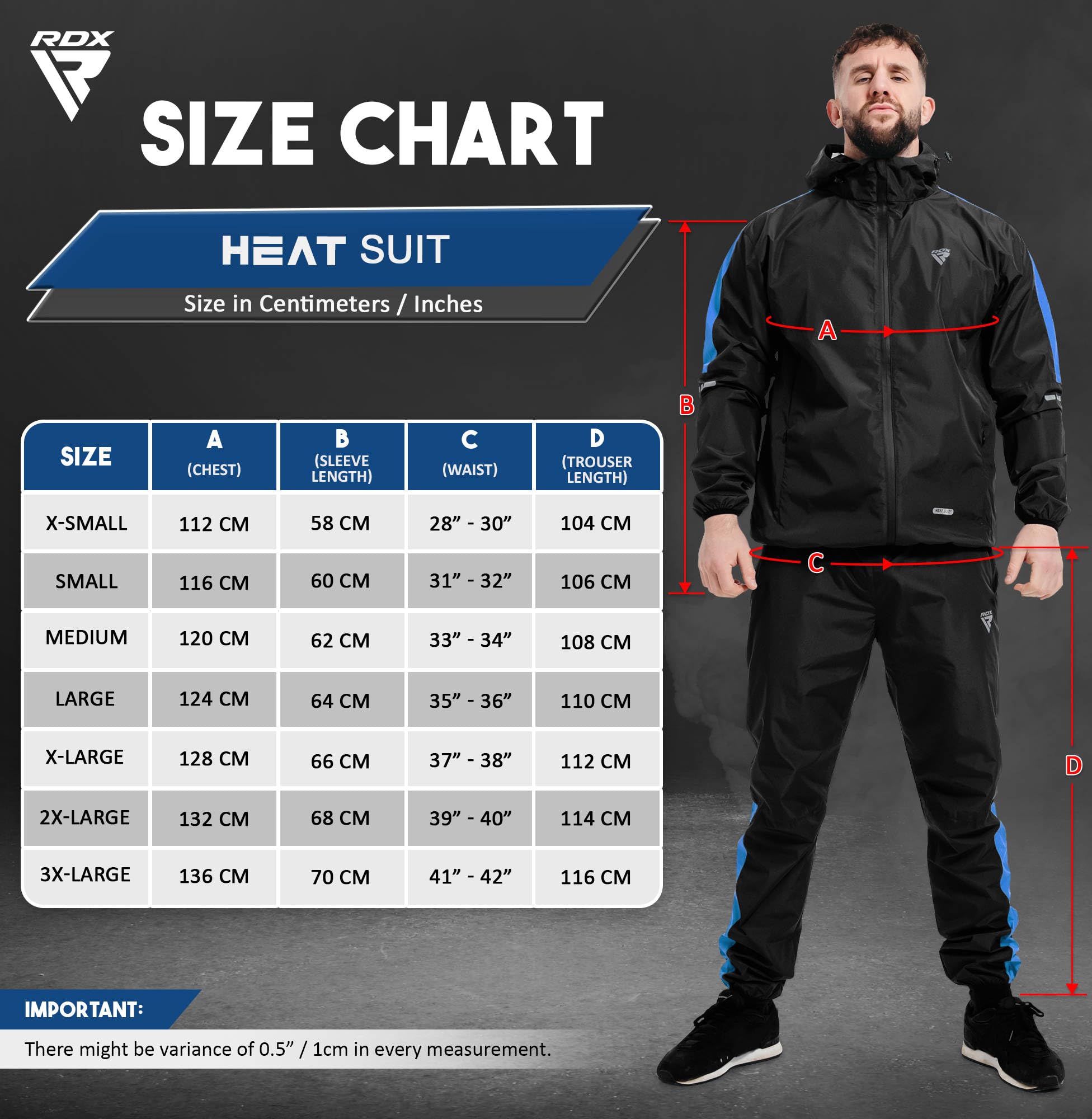 RDX Schwitzanzug Zum Abnehmen, Saunaanzug Reach Oeko TEX 100 Zertifiziert, Kapuzen Anzug Sauna Suit Sweatanzug Sportanzug Trainingsanzug Thermo Sweatsuit Boxen MMA Gym Fitness Laufen Herren Damen