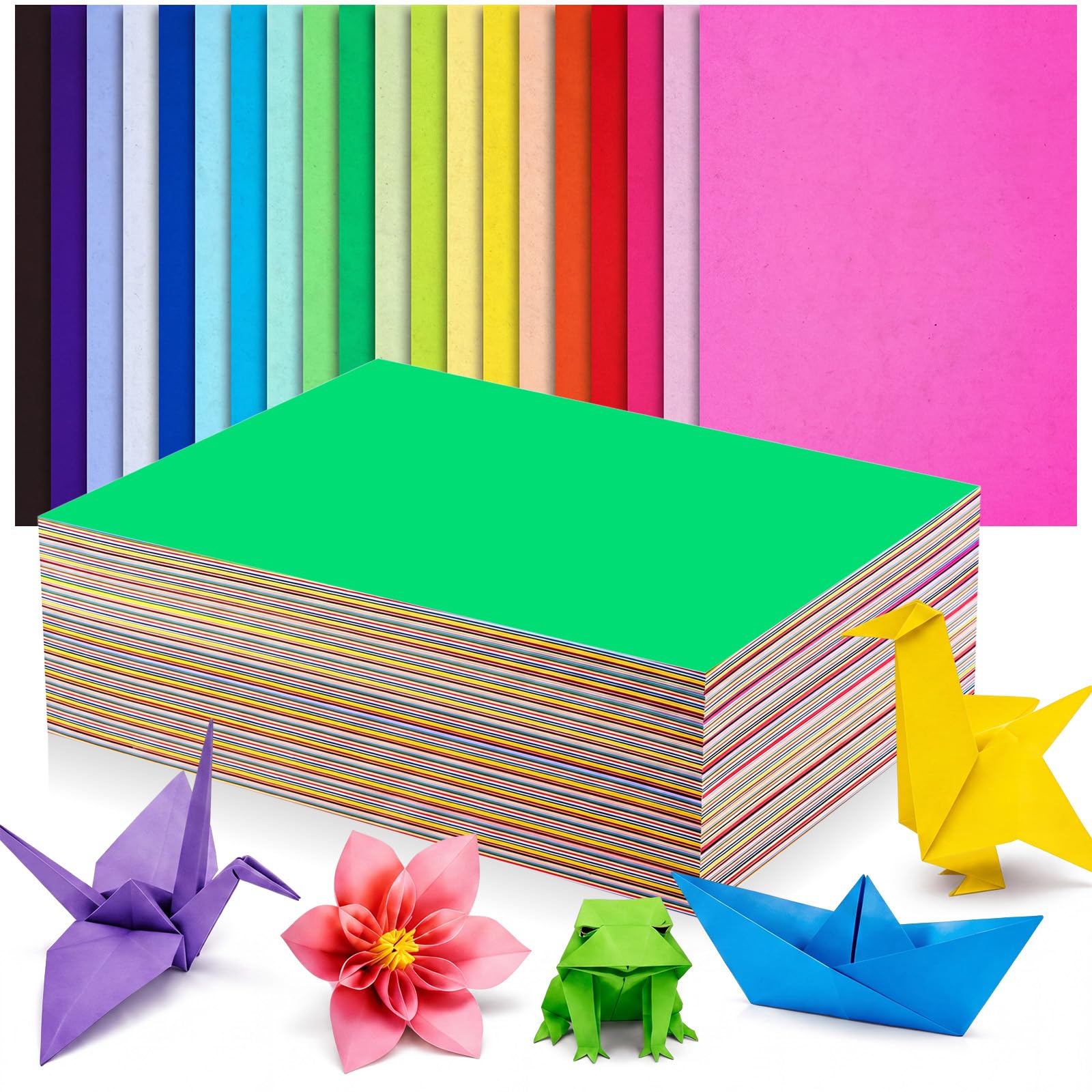 Henoyso 500 Sheets Construction Paper Bulk, 9 x 12 Inches, Mixed Colors
