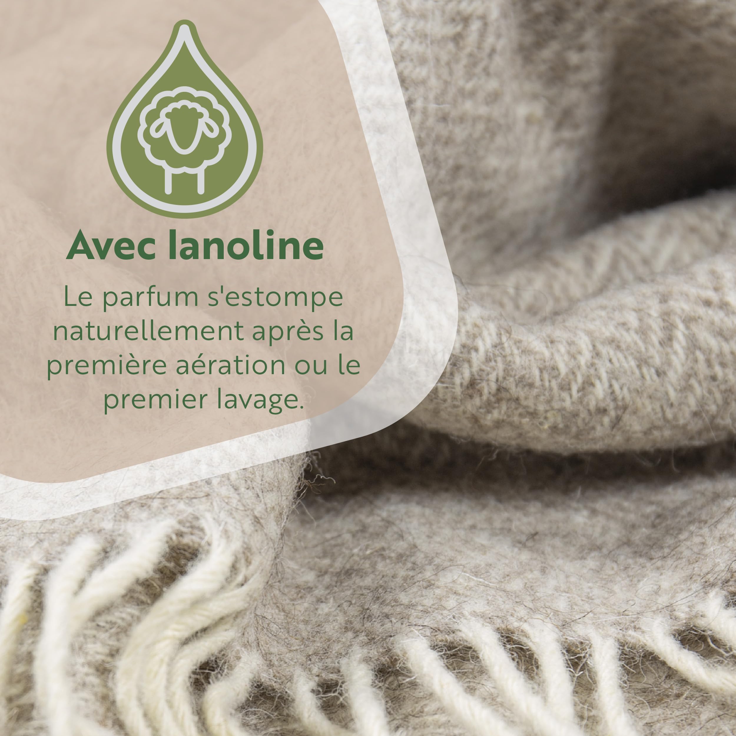 Nostra Zelandia 100% Pure en Laine Couverture – Plaid en Laine Chaud, Respirant et Léger pour Canapé, Lit et Usage Extérieur, Confort Thermorégulateur avec Franges - Fabriqué en Europe