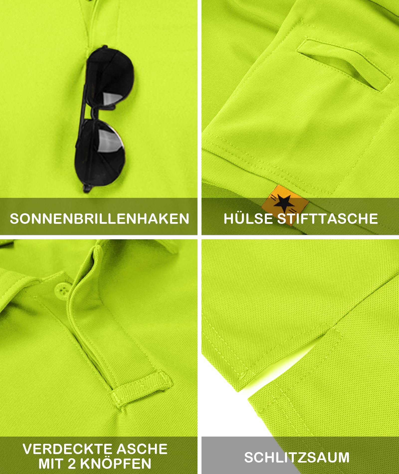 JACKETOWN Polo Shirt Uomo Manica Corta Asciugatura Rapida Traspirante Tennis Polo Shirt Camicie Polo Estate per Uomo Button Front T-Shirts Sport Shirt Basic Regular Fit Golf Polo Shirt