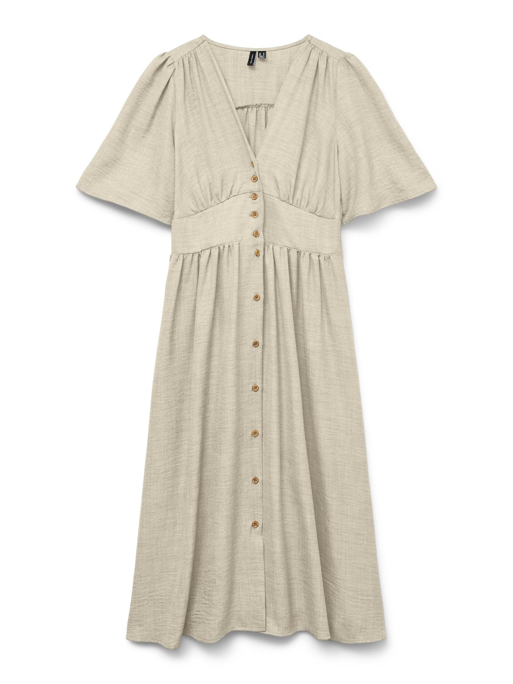 VERO MODA Female Dress VMMELANEY Midi Dress, Overcast, S