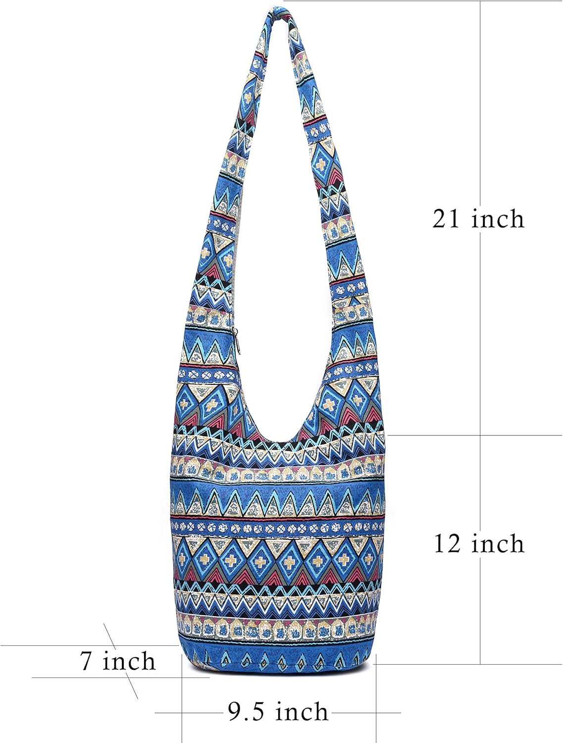 Women Shoulder Handbags Fashion canvas Hippie Crossbody Bags Bohemian Animal Prints Hobo Bags - Image 3