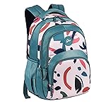 Gear Diva 17″/33L Large Water Resistant School Bag/Casual 4 Compartment Backpack/Daypack/Travel 4 Compartment Backpack/Kids Bag for Girls – Green