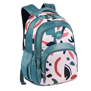 Gear Diva 17"/33L Large Water Resistant School Bag/Casual 4 Compartment Backpack/Daypack/Travel 4 Compartment Backpack/Kids Bag for Girls - Green
