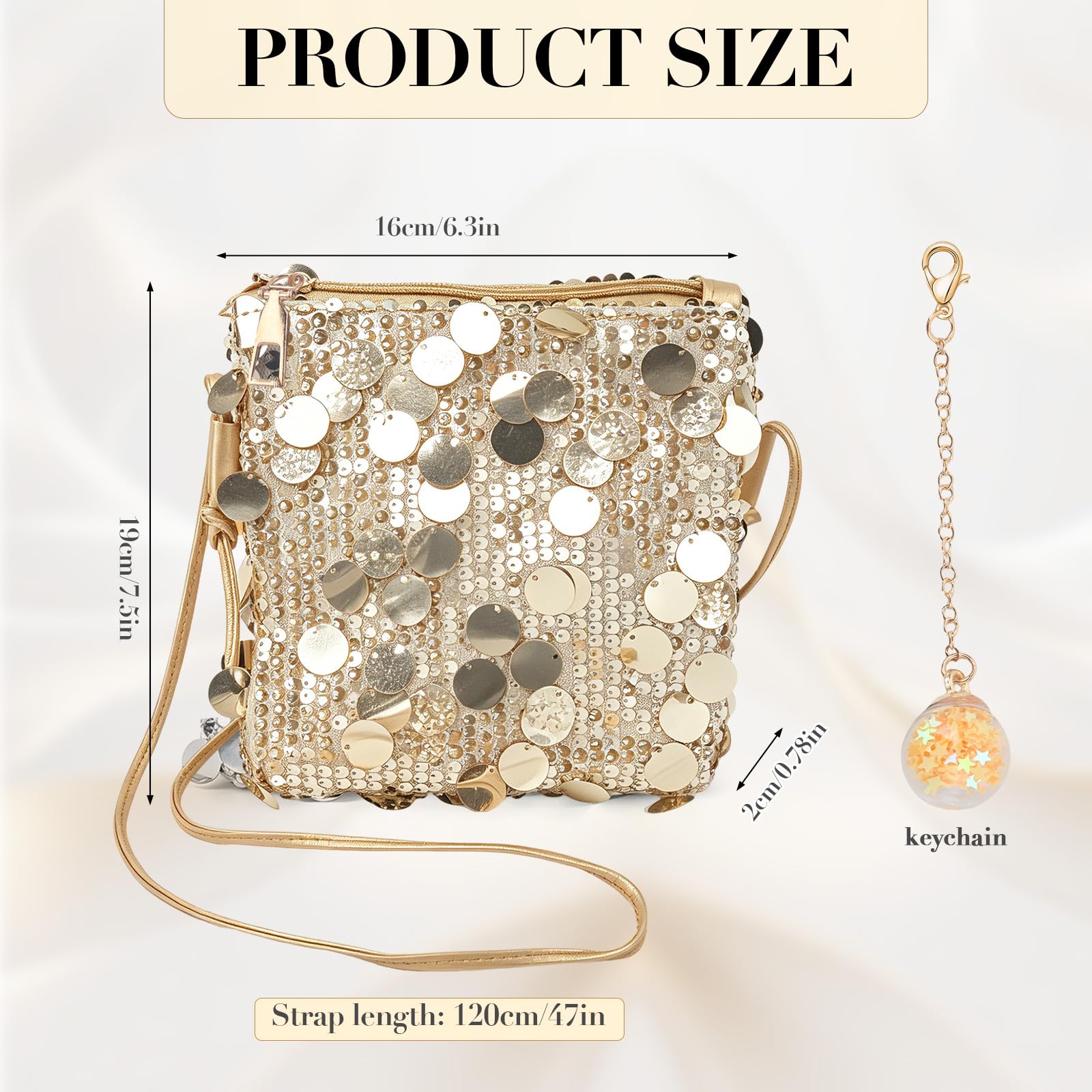 Tutukyle Damen Clutch Glitzer Tasche Pailletten Crossbody Umhängetasch Kleine Handtasche Schultertaschen Glitzer Handytasche für Fasching Hochzeit Party Freizeit Date Shopping