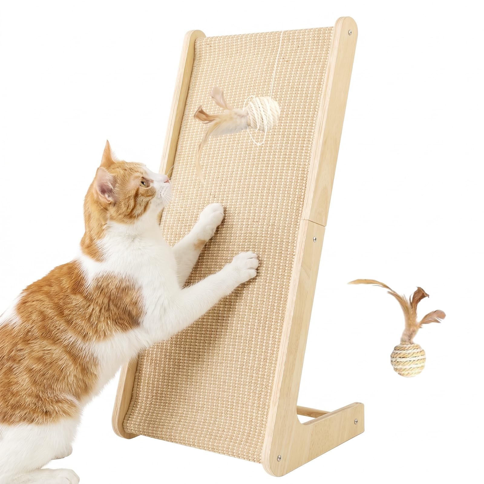Griffoir pour chat en carton de qualité supérieure, protection murale et canapé en L