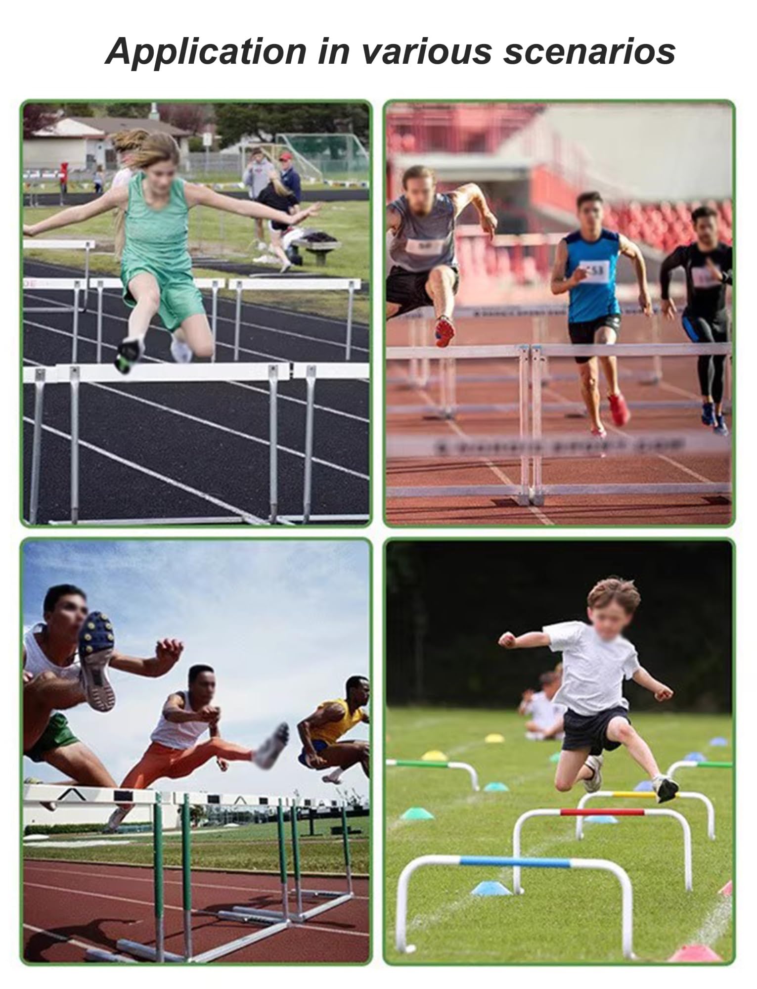 Ostacoli di agilità di velocità regolabili per allenamento su pista e campo, attrezzatura sportiva per migliorare le prestazioni atletiche