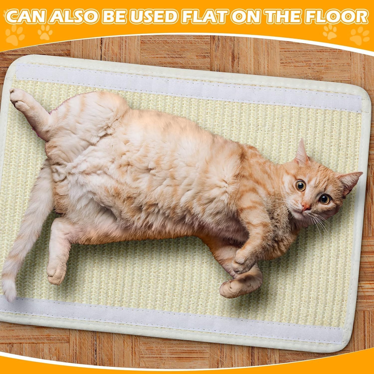 review Cat Scratching Pad Furniture Couch Protector Natural Sisal Cat Scratcher Mat Couch Sofa Bed Corner Protection Horizontal Floor Carpets Cat Scratching Pads Rug with Adhesive for Indoor Cats