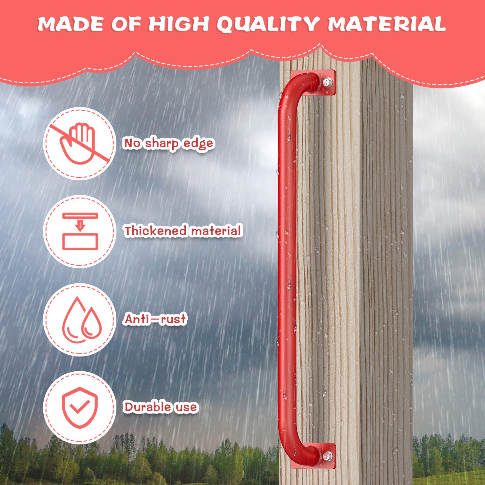 SELEWARE 2 uchwyty do wspinaczki na zewnątrz uchwyty do wspinaczki – 76 cm uchwyt bezpieczeństwa ze stali nierdzewnej, metalowa poręcz, uchwyt łazienkowy, uchwyt prysznicowy, uchwyty dla seniorów